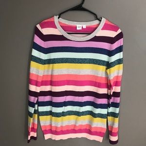 Gap Striped Rainbow Sweater Size S